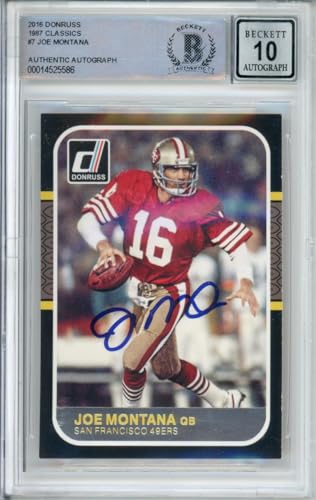 2016 Donruss 1987 Classics Joe Montana San Francisco 49ers BAS Autograph 10