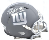 Michael Strahan Signed New York Giants Slate Speed Mini Helmet - Beckett W Holo