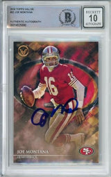 2014 Topps Valor #82 Joe Montana San Francisco 49ers BAS Autograph 10