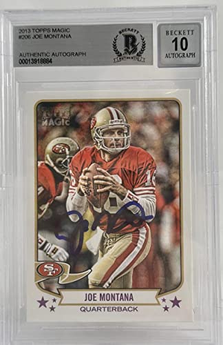 2013 Topps Magic #206 Joe Montana Auto San Francisco 49ers BAS Autograph 10