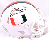 Santana Moss Autographed Miami Hurricanes Speed Mini Helmet-Beckett W Hologram