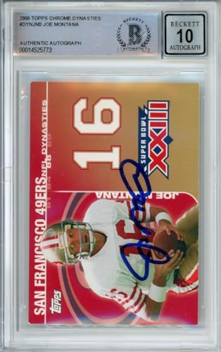 2008 Topps Chrome Dynasties #DYNJM3 Joe Montana San Francisco 49ers BAS Auto