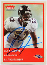 2004 Fleer #118 Ray Lewis Baltimore Ravens Autograph Beckett Witness