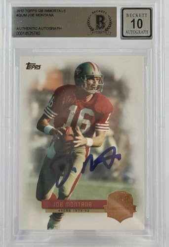 2012 Topps QB Immortals #QIJM Joe Montana Auto San Fran 49ers BAS Autograph 10