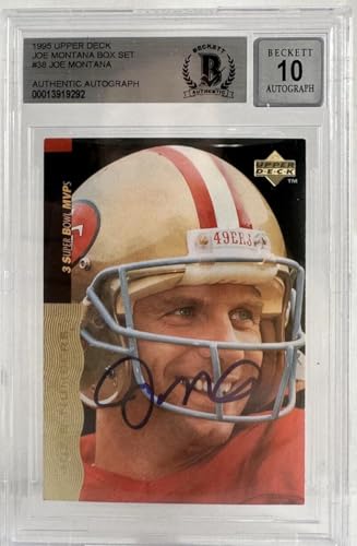 1995 Upper Deck Box Set #38 Joe Montana Auto SF 49ers BAS Autograph 10