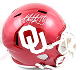 Adrian Peterson Signed Oklahoma Sooners F/S Riddell Speed Helmet-Beckett W Holo