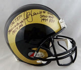 Marshall Faulk Autographed F/S ProLine Rams 00-16 TB Helmet W/ 6 Insc- JSA W Aut