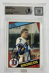 1984 Topps #63 John Elway Auto Denver Broncos BAS Autograph 10