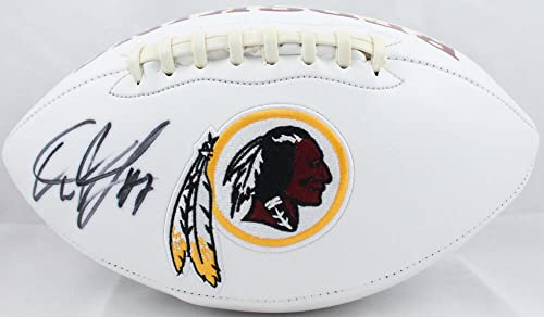 Dwayne Haskins Autographed Washington Redskins Logo Football- Beckett Auth *Blk