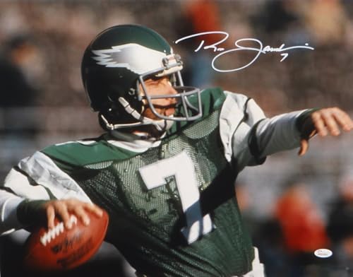 Ron Jaworski Autographed 16x20 Up Close Passing Photo- JSA W Authenticated