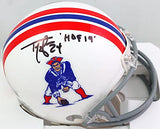 Ty Law Autographed New England Patriots 65-81 TB Mini Helmet HOF- Beckett W *Blk