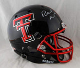 Patrick Mahomes Autographed Tx Tech Black/Red Chrome FM F/S Helmet - JSA W Auth White