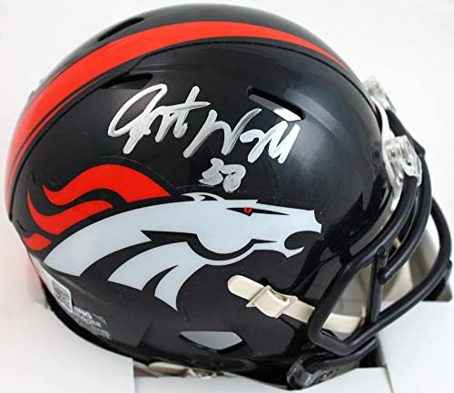 Javonte Williams Autographed Denver Broncos Speed Mini Helmet-Beckett W Hologram