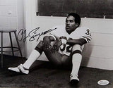 OJ Simpson Signed Buffalo Bills 8x10 B&W In Locker Room Photo- JSA W Auth *Black