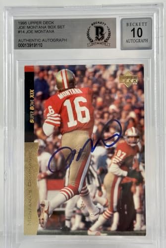 1995 Upper Deck Box Set #14 Joe Montana Auto SF 49ers BAS Autograph 10