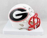 Sony Michel Signed Georgia Bulldogs AMP Speed Mini Helmet - Beckett Auth *Black