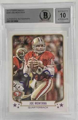 2013 Topps Magic #206 Joe Montana Auto San Francisco 49ers BAS Autograph 10