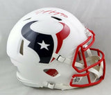 DeAndre Hopkins Signed Texans F/S Flat White Speed Authentic Helmet- JSA W Auth