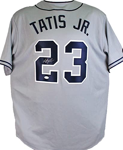 Fernando Tatis Jr. Autographed San Diego Padres Grey Majestic Jersey-JSA *Silver