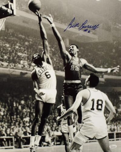 Bill Russell Autographed Boston Celtics 16x20 B&W Photo- JSA W Authenticated