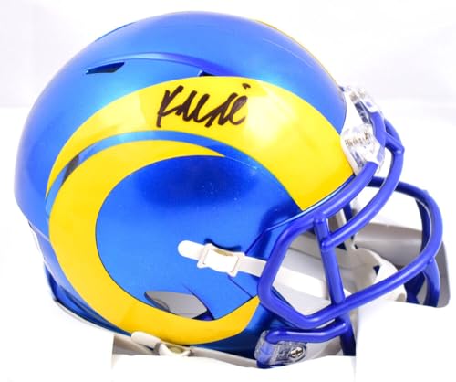 Kyren Williams Autographed Los Angeles Rams Speed Mini Helmet-Beckett W Hologram