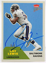 2002 Fleer #46 Ray Lewis Baltimore Ravens Autograph Beckett Witness