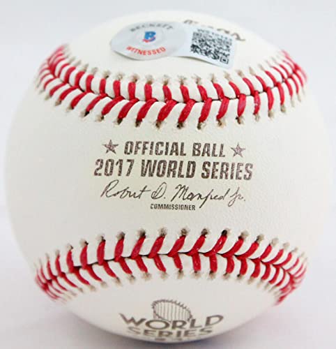 Alex Bregman Autographed Rawlings OML 2017 WS Baseball- Beckett W Hologram *Blue