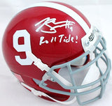 Bryce Young Autographed Alabama Crimson Tide Schutt Mini w/Roll Tide-BAW Holo