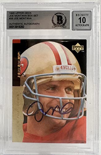 1995 Upper Deck Box Set #38 Joe Montana Auto SF 49ers BAS Autograph 10