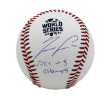 Ronald Acuna signed 2021 World Series Baseball - 2021 WS Champs-BAS