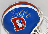 Gary Zimmerman Autographed Denver Broncos TB Mini Helmet W/ HOF and JSA W