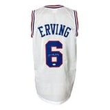 Julius Dr J Erving Signed Custom White Pro - Style Basketball Jersey JSA - Sports Integrity