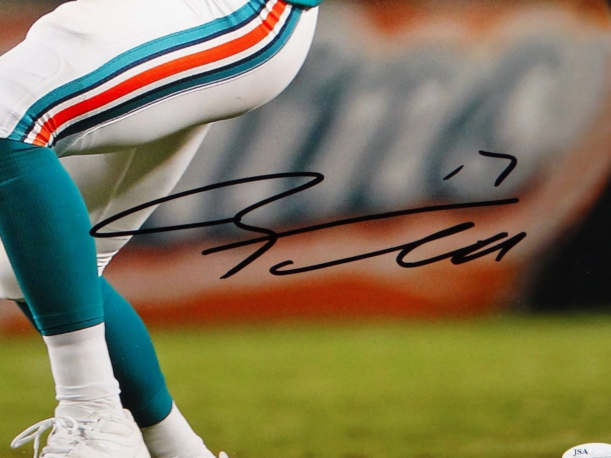 Ryan Tannehill Autographed 16x20 Dolphins Looking To Pass Photo- JSA Auth *Black