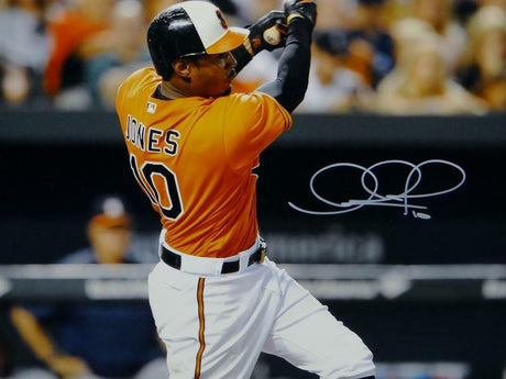 Adam Jones Signed Orioles 16x20 Swinging Vertical Photo- Fanatics Authenticated