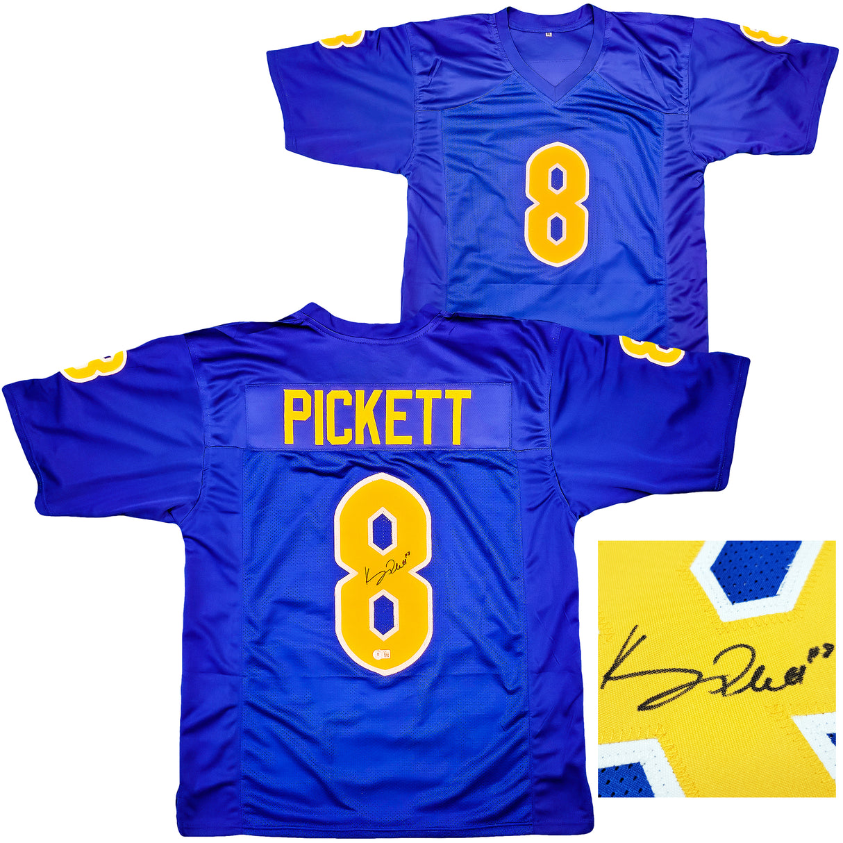 Pittsburgh Panthers Kenny Pickett Autographed Blue Jersey Beckett BAS QR Stock #202975