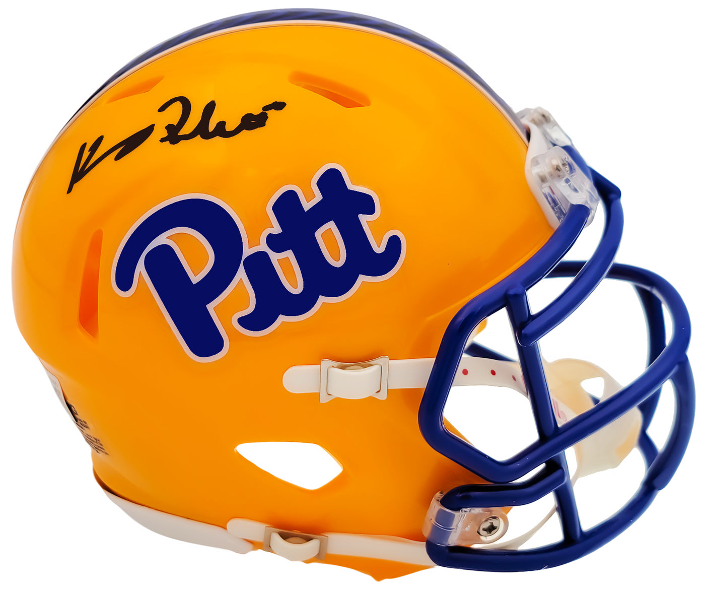 Kenny Pickett Autographed Pittsburgh Panthers Yellow Speed Mini Helmet Beckett BAS QR Stock #202974