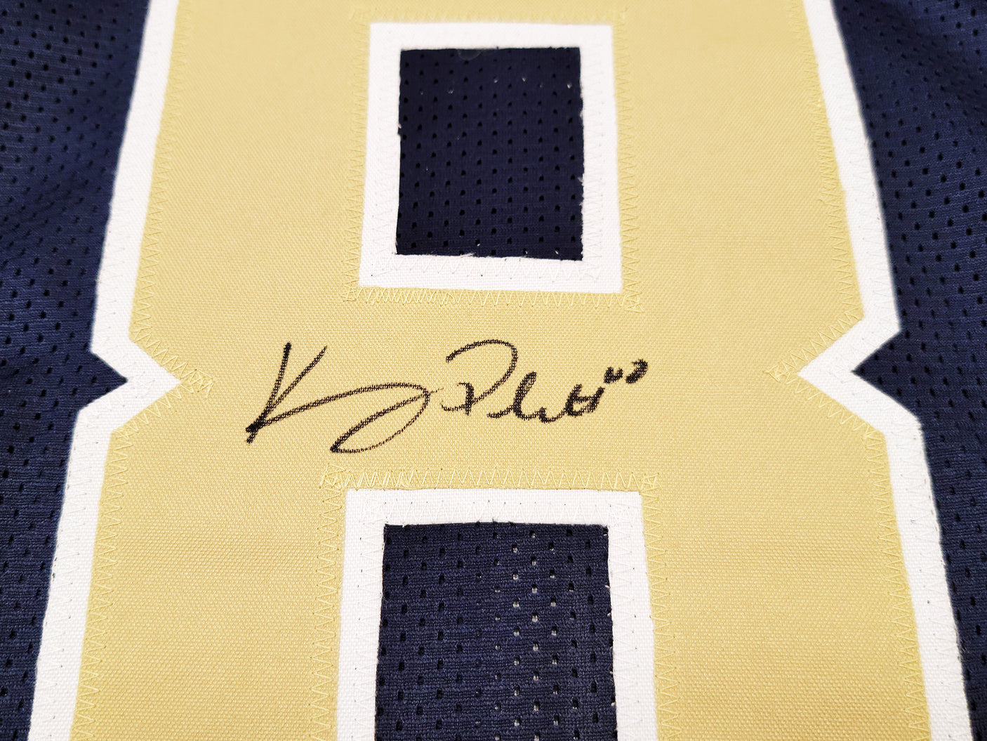 Pittsburgh Panthers Kenny Pickett Autographed Navy Jersey Beckett BAS QR Stock #202976