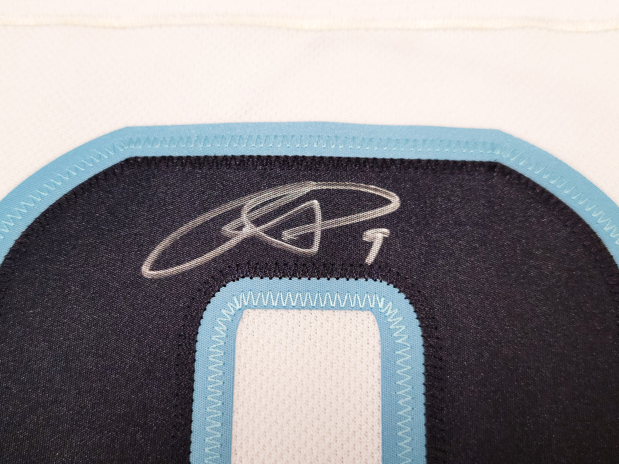 Seattle Kraken Ryan Donato Autographed White Adidas Jersey Size 54 "1st Kraken Goal" Inaugural Season Patch Fanatics Holo Stock #202596