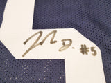 Penn State Nittany Lions Jahan Dotson Autographed Blue Jersey Beckett BAS Stock #203016