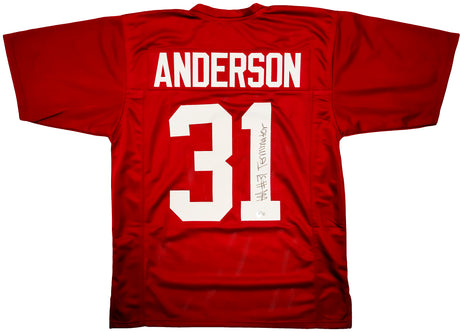 Alabama Crimson Tide Will Anderson Autographed Maroon Jersey "Terminator" Beckett BAS QR Stock #203018