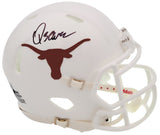 Quinn Ewers Autographed Texas Longhorns White Speed Mini Helmet Beckett BAS QR Stock #202908