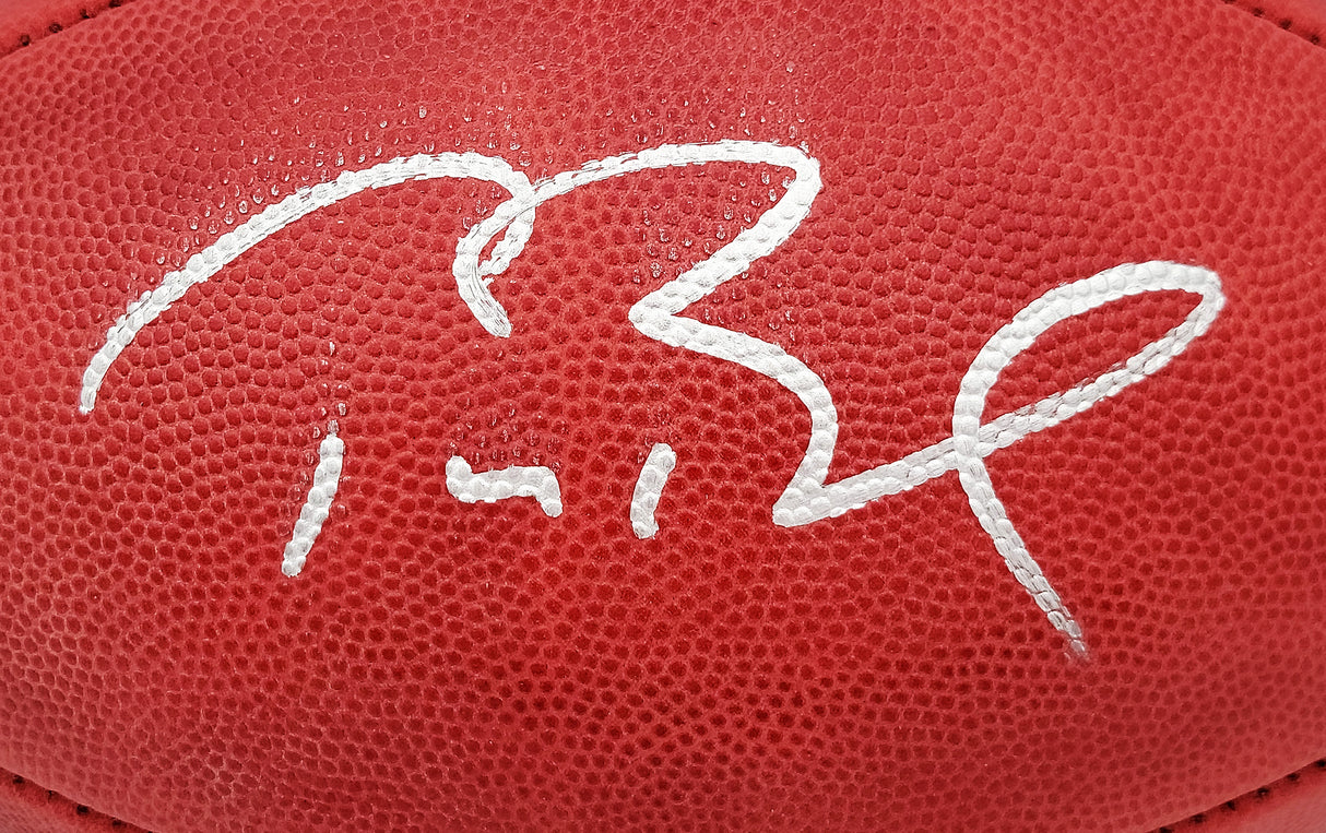 Tom Brady Autographed Official NFL Leather SB XXXIX Logo Football New England Patriots Fanatics Holo Stock #202895