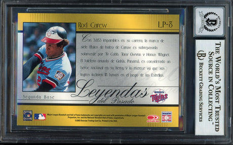 Rod Carew Autographed 2003 Donruss Estrellas Card #LP-8 Minnesota Twins Auto Grade Gem Mint 10 Beckett BAS #12751720