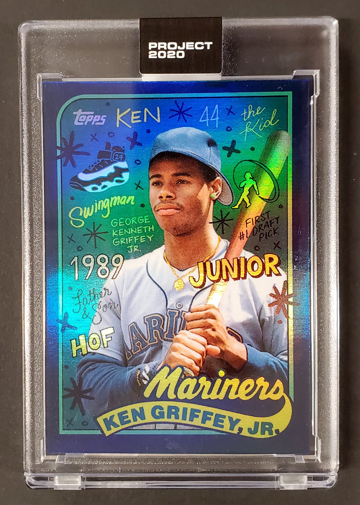 Ken Griffey Jr. 2020Topps Project Sophia Chang Rainbow Foil Card #394 Seattle Mariners SKU #189488