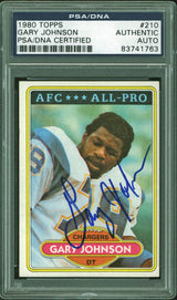 Chargers Gary Johnson Authentic Signed 1980 Topps #210 Auto Card PSA/DNA Slabbed