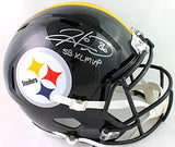 Hines Ward Autographed Steelers F/S Speed Helmet w/ SB MVP- Beckett W *Silver