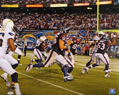 Brian Cushing Autographed Texans 16x20 TD Run Against Chargers Photo- JSA W Auth