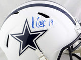 Amari Cooper Signed Dallas Cowboys F/S Flat White Speed Helmet- JSA W Auth *Blue