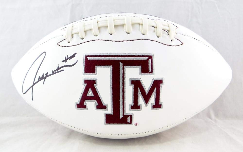 Trayveon Williams Autographed Texas A&M Aggies Logo Football- JSA Witnessed Auth