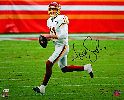 Alex Smith Autographed Washington 16x20 Passing Photo- Beckett W *Black